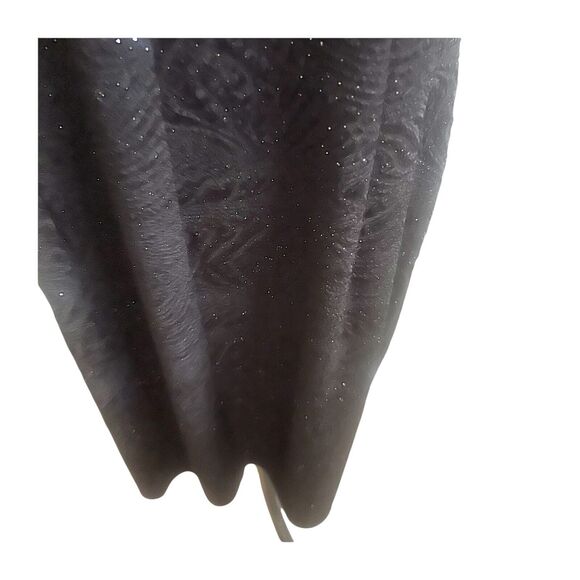 Alfani Faux Wrap Dress Ruched Black Metallic Sparkly Midi Plus Size 16W Holiday - Picture 11 of 15